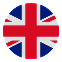 Drapeau 3D du Royaume-Uni sur le cercle d'avatar. png
