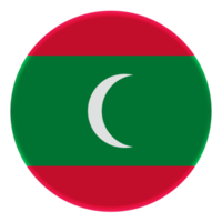 drapeau 3d des maldives sur le cercle d'avatar. png