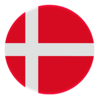 Bandeira 3D da Dinamarca no círculo de avatar. png
