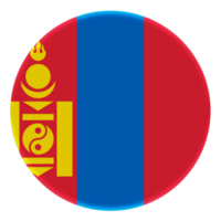 3D-Flagge der Mongolei auf einem Avatar-Kreis. png
