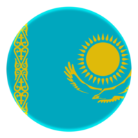 3d bandera de kazajstán en un círculo de avatar. png