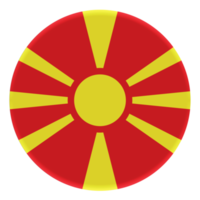 3d flagga av norr macedonia på en avatar cirkel. png
