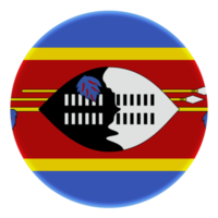 3d flagga av eswatini på en avatar cirkel. png