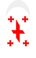 3D Flag of Georgia on a fabric ribbon. png