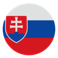 3D Flag of Slovakia on a avatar circle. png