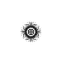 la pila de círculos abstractos en blanco y negro. png