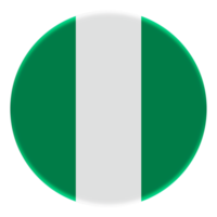 3d flagga av nigeria på en avatar cirkel. png