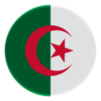 3D Flag of Algeria on avatar circle. png