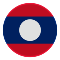 3d bandera de laos en el círculo de avatar. png
