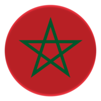 Bandeira 3D de Marrocos no círculo de avatar. png