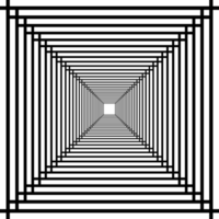 The abstract multiple squares are nested, like a tunnel. png