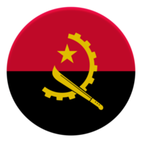 3D-Flagge von Angola auf einem Avatar-Kreis. png