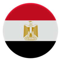 3d bandera de egipto en el círculo de avatar. png