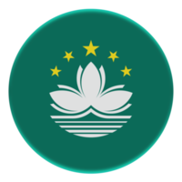 3D Flag of Macau on a avatar circle. png