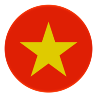 3d flagga av vietnam på avatar cirkel. png