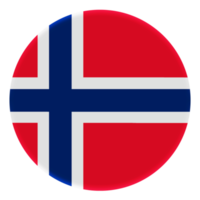 3d bandera de noruega en el círculo de avatar. png