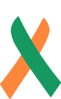3D Flag of Ireland on a fabric ribbon. png