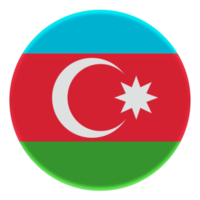 3d flagga av azerbaijan på avatar cirkel. png