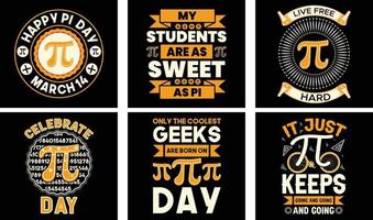 Pi Day T-shirt Design Bundle. Pi t-shirt. Math T shirt design. Pi day Vector Graphics