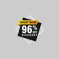 96 discount, Sales Vector badges for Labels, , Stickers, Banners, Tags, Web Stickers, New offer. Discount origami sign banner.