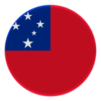 3d flagga av samoa på en avatar cirkel. png