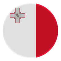 3d bandera de malta en un círculo de avatar. png