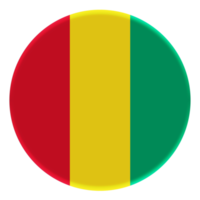 3d flagga av guinea på en avatar cirkel. png