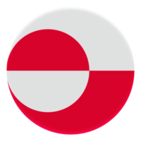 3D Flag of Greenland on avatar circle. png