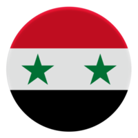 3d flagga av syrien på en avatar cirkel. png