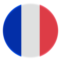 3d bandera de francia en el círculo de avatar. png