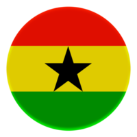 3d flagga av ghana på avatar cirkel. png