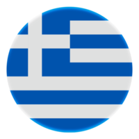 3d bandera de grecia en el círculo de avatar. png