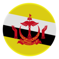 3d flagga av brunei på en avatar cirkel. png