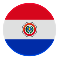 Bandeira 3D do Paraguai no círculo de avatar. png