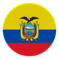 Bandeira 3D do Equador em um círculo de avatar. png