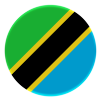 drapeau 3d de la tanzanie sur un cercle d'avatar. png