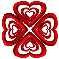 Abstract mandala red heart. png