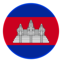 3D Flag of Cambodia on avatar circle. png