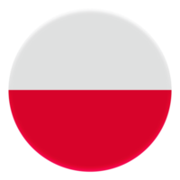 3d bandera de polonia en el círculo de avatar. png