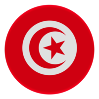 3d flagga av tunisien på avatar cirkel. png