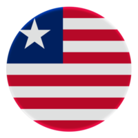 drapeau 3d du libéria sur un cercle d'avatar. png