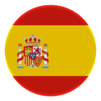 Bandeira 3D da Espanha no círculo de avatar. png