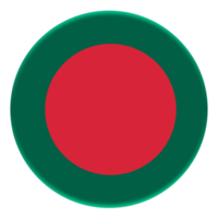 3d flagga av bangladesh på avatar cirkel. png