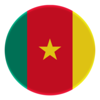 3D Flag of Cameroon on avatar circle. png