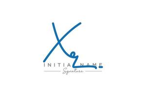 Initial XR signature logo template vector. Hand drawn Calligraphy lettering Vector illustration.