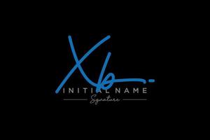 Initial XB signature logo template vector. Hand drawn Calligraphy lettering Vector illustration.