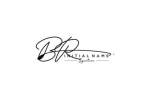 Initial BR signature logo template vector. Hand drawn Calligraphy lettering Vector illustration.