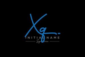 Initial XQ signature logo template vector. Hand drawn Calligraphy lettering Vector illustration.