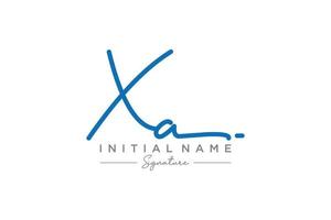 Initial XA signature logo template vector. Hand drawn Calligraphy lettering Vector illustration.