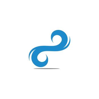 resumen número dos agua forma ondulada vector geométrico simple